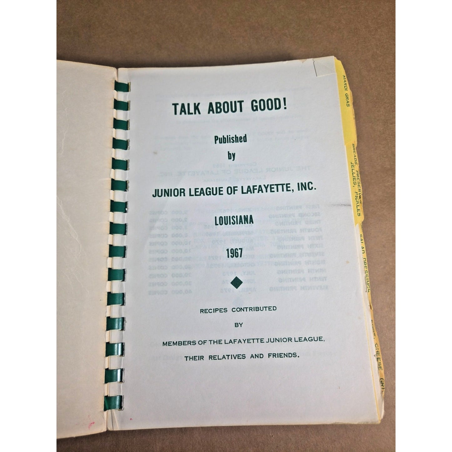 Vintage Talk About Good! Cajun Cookbook 1975 Junior League Lafayette LA