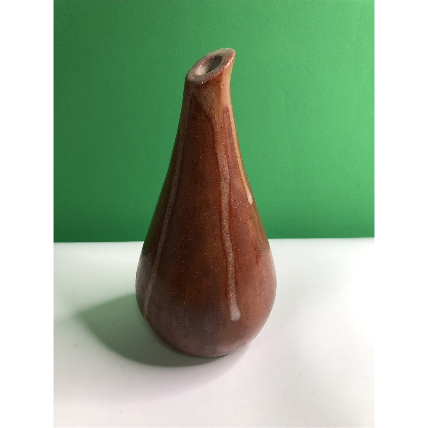 Vintage BEREA COLLEGE VASE Marked HF390 Kentucky Hand Made Drip Glaze