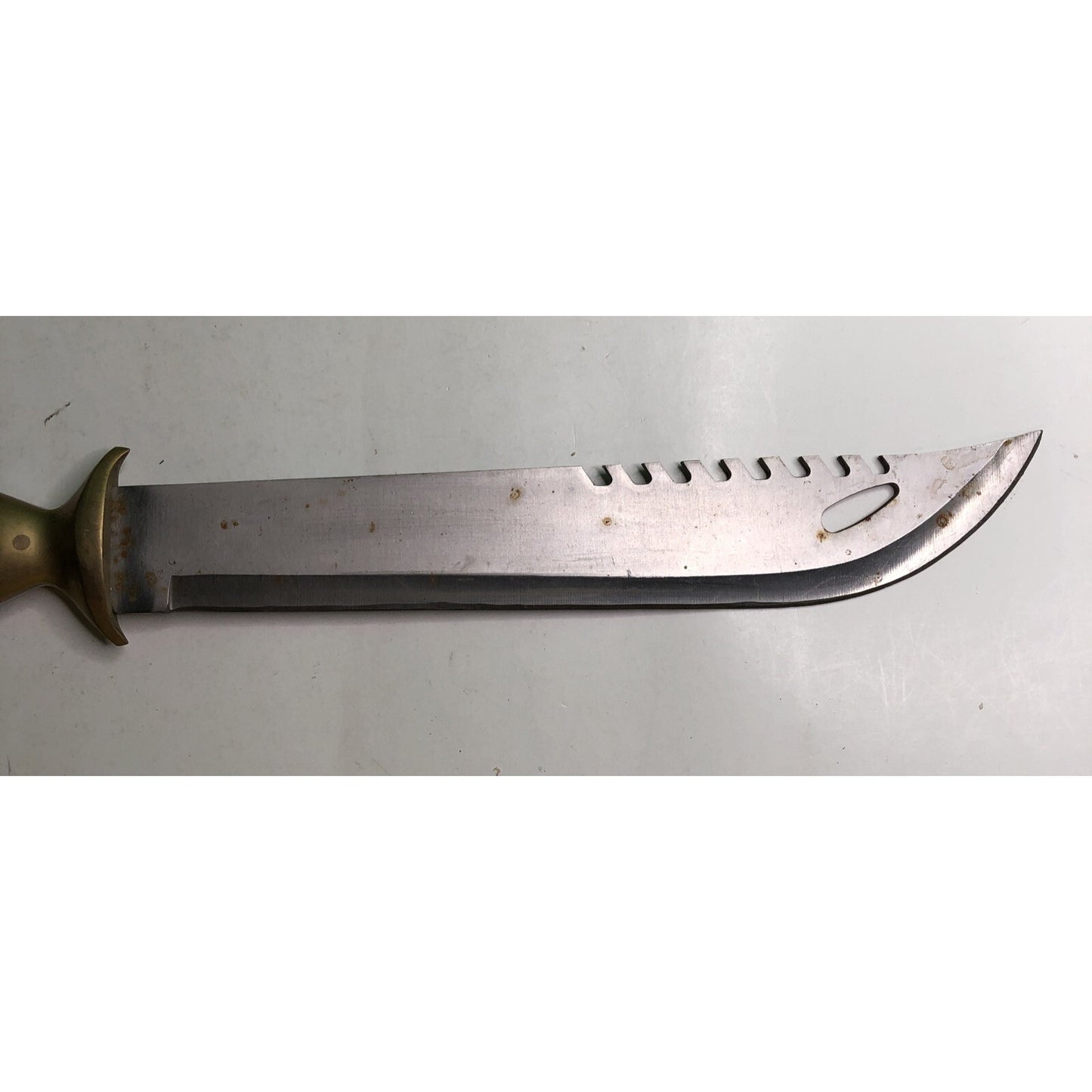 Stainless Steel Blade Brass Handle Bowie Collectible Knife Full Tang 16 In Long