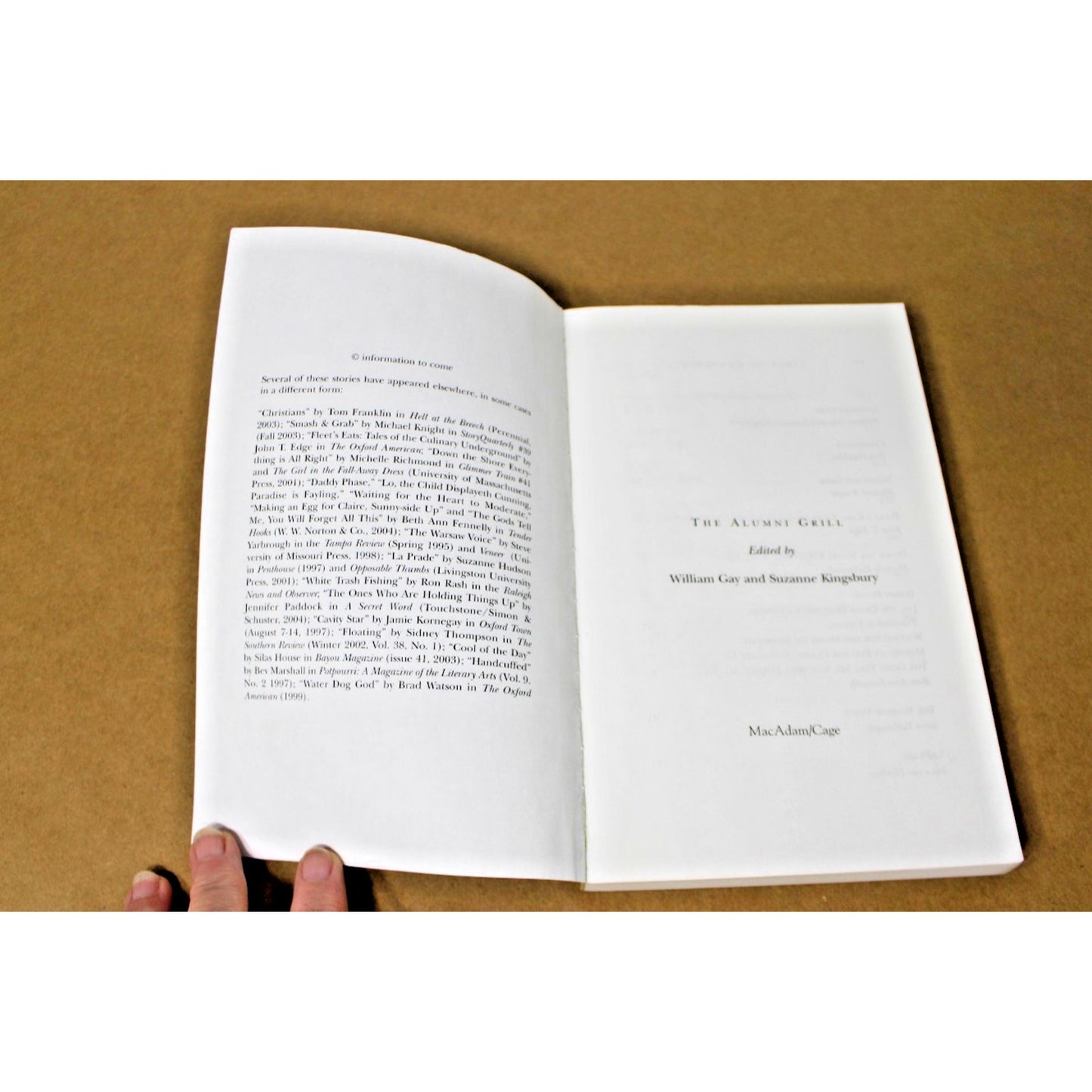 The Alumni Grill: An Anthology of Southern Writers (2004) Review Copy