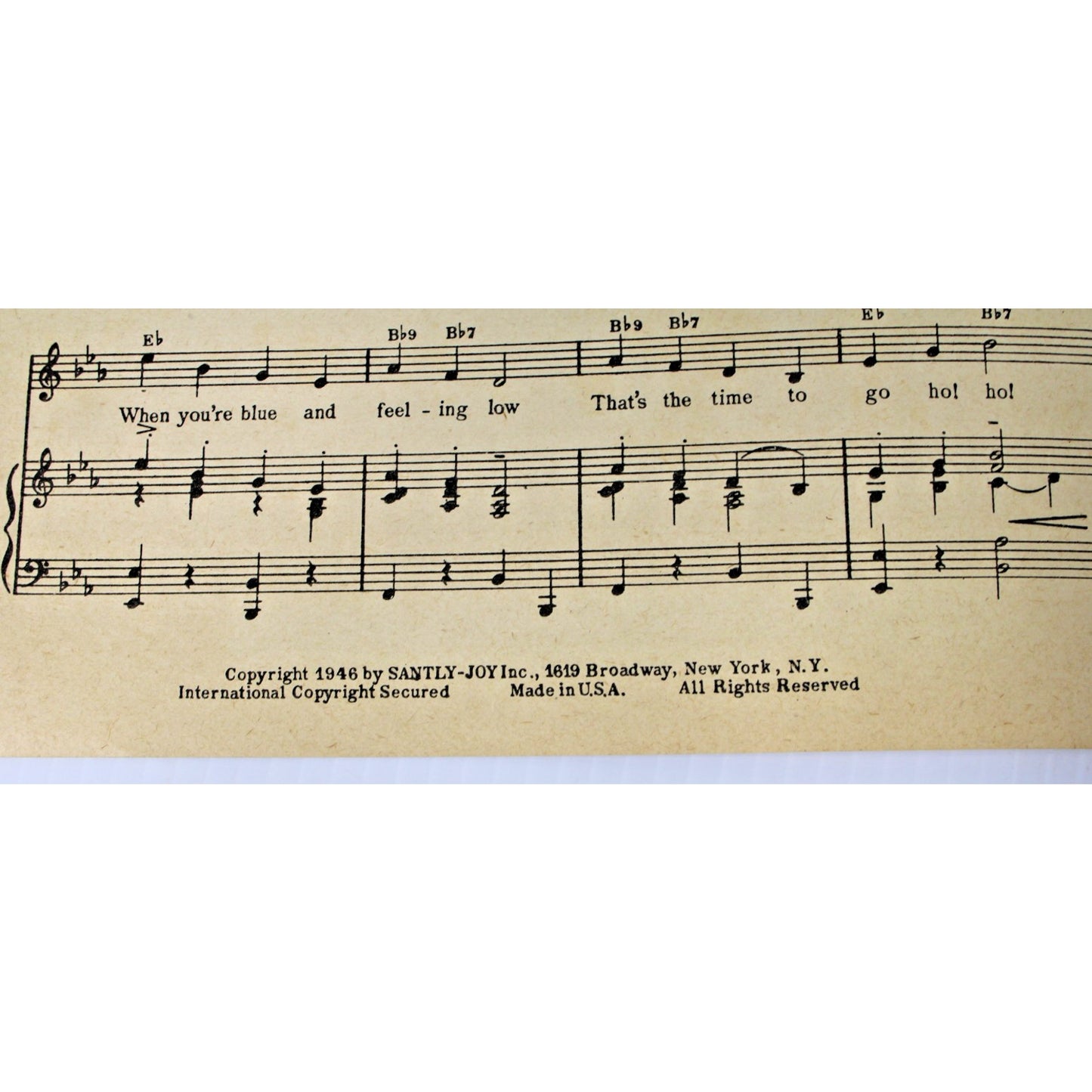 Rare 1946 Disney's Song of the South Sheet Music- Ev'rybody Has A Laughing Place