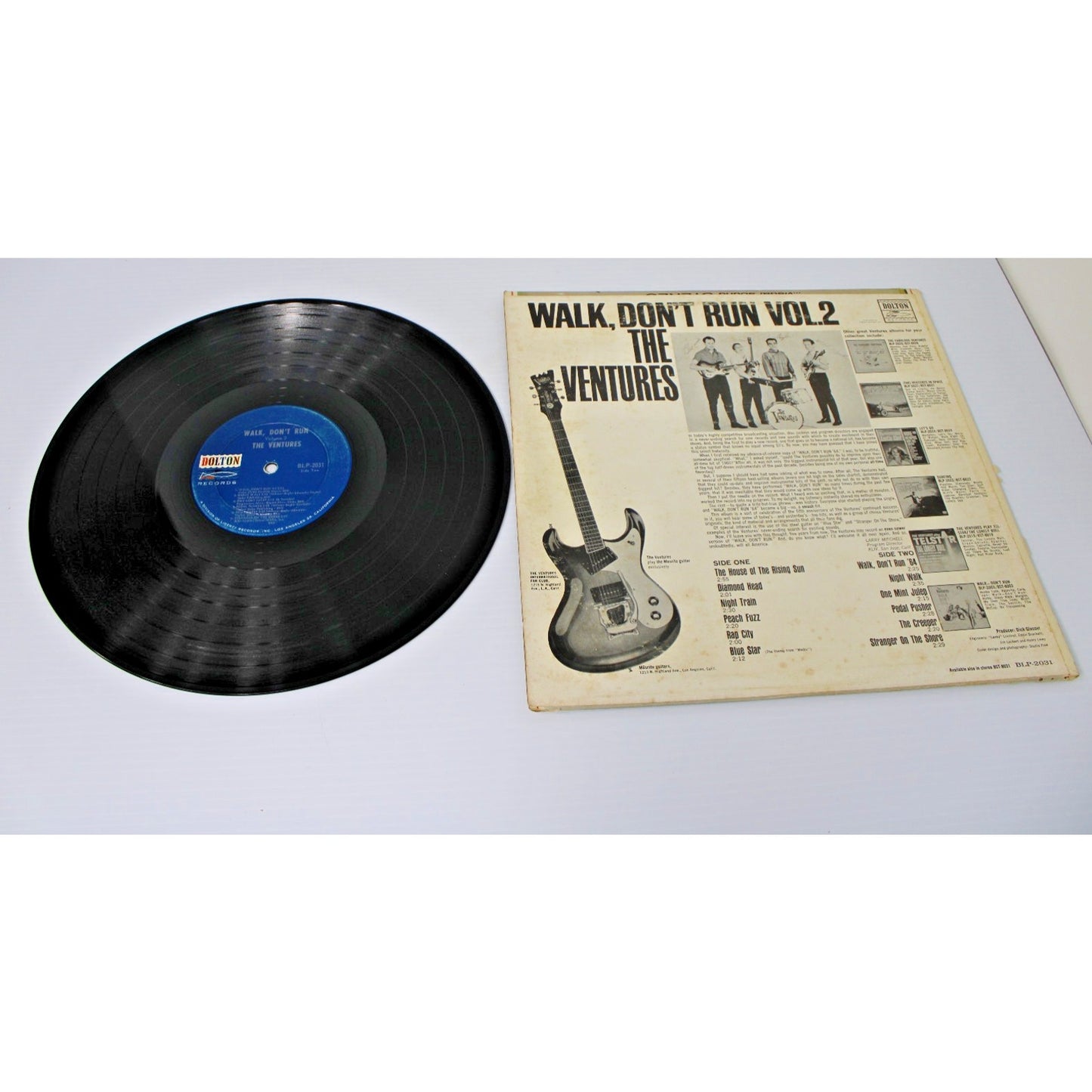 The Ventures- 4 Vintage 1960s Guitar Surf Rock LPs- Walk Don't Run 1 & 2, VG