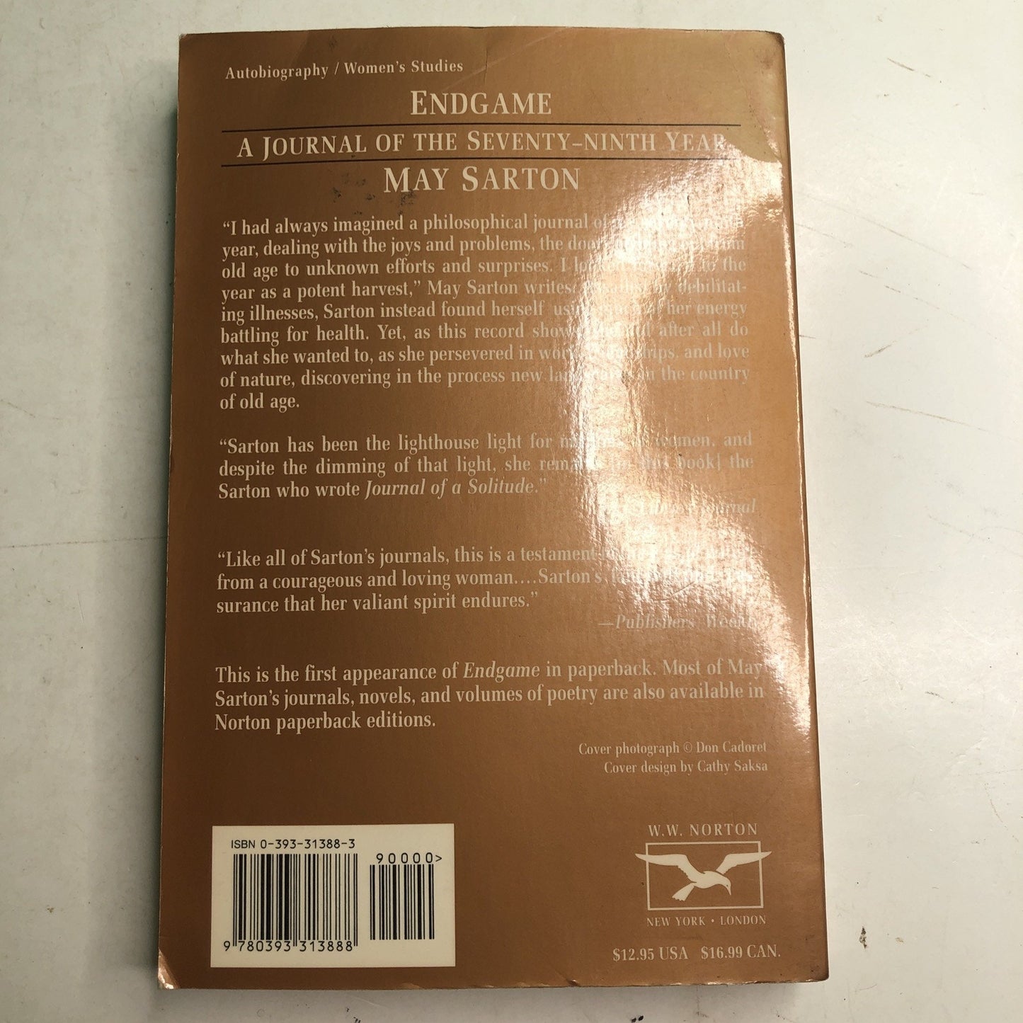 Endgame : A Journal of the Seventy-Ninth Year by May Sarton 1992 PB Illustrated