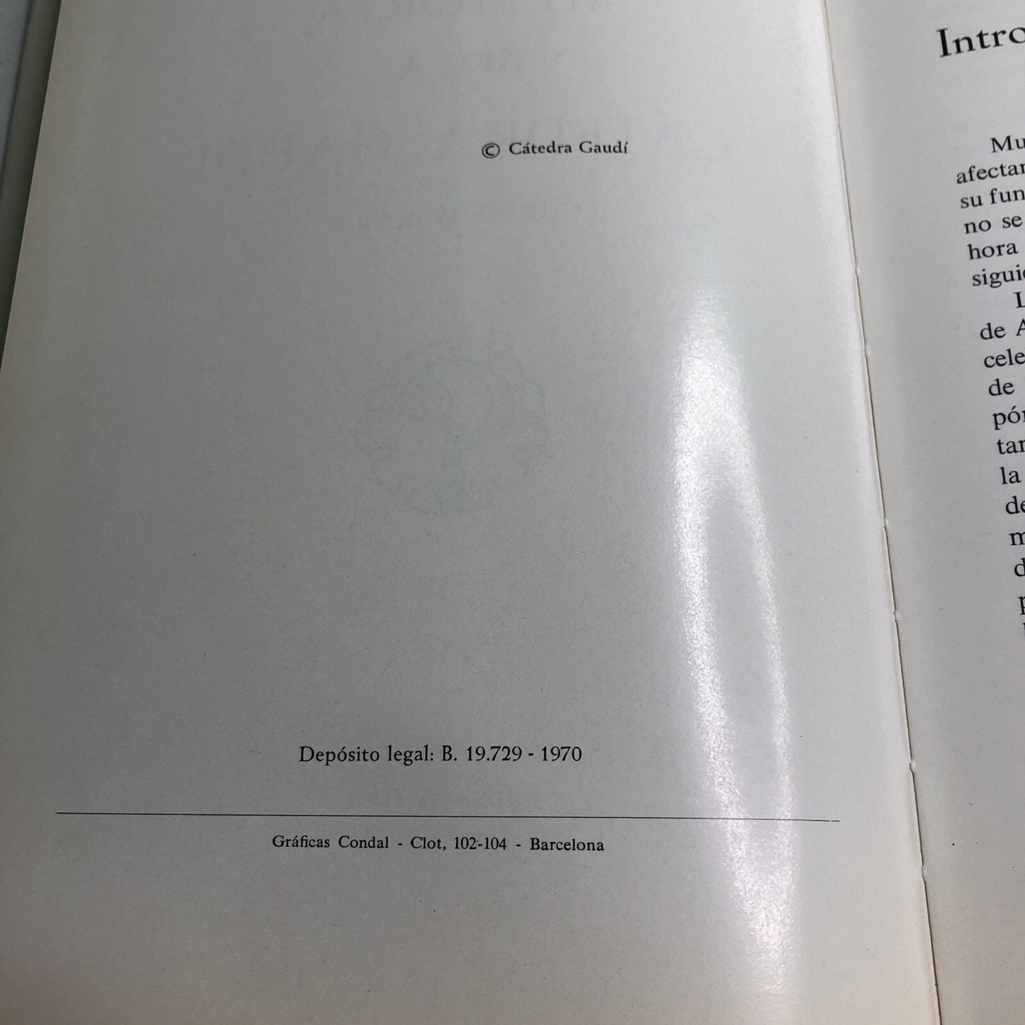 Memoria De La Catedra Gaudi Curso 1968-1969 HC DJ 1970 in Spanish Illustrated