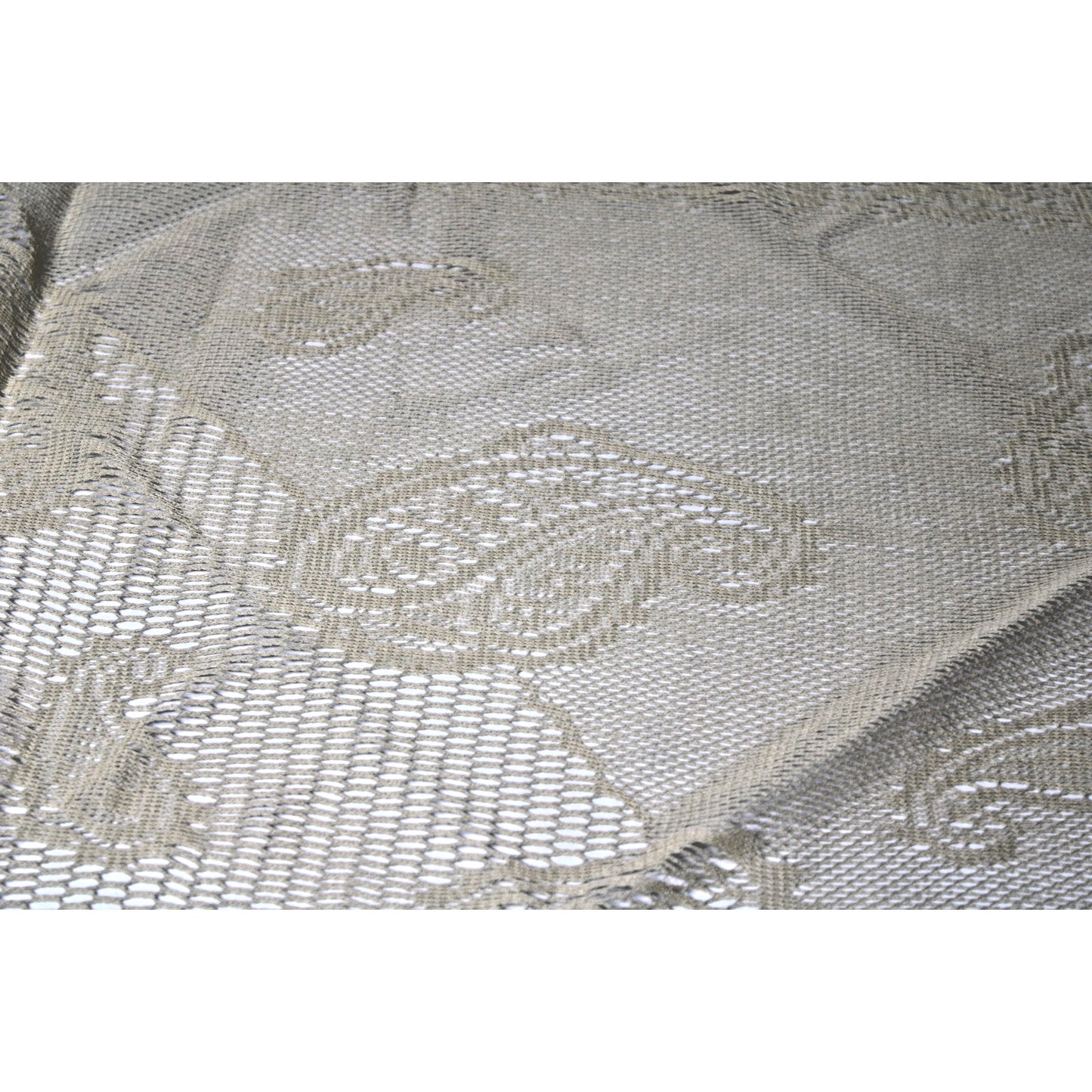 Vintage Fringed 78" Triangle Shawl/ Scarf Cream Woven Paisley by English Village