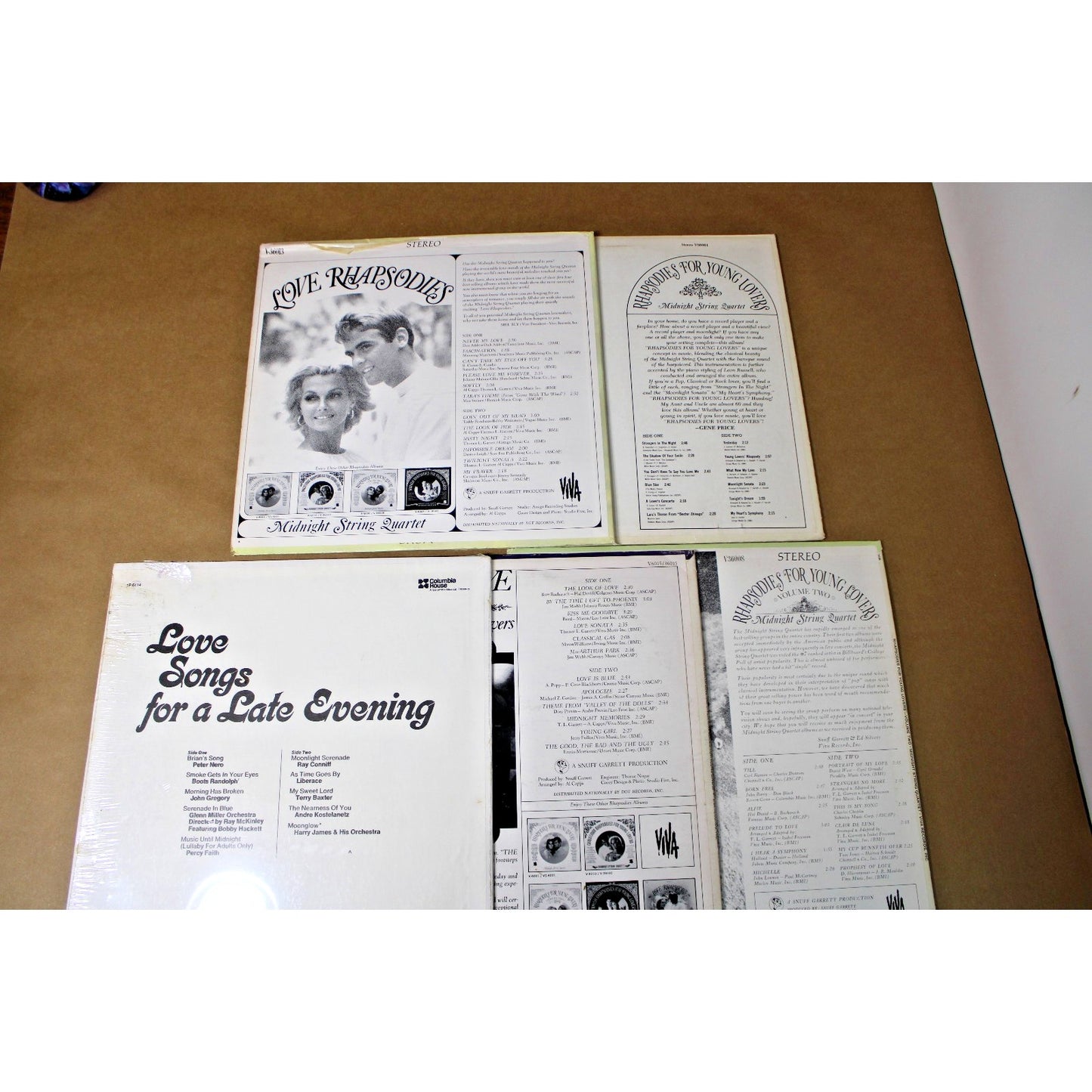 5 Vintage MCM Album Lot, Love Songs, Mood Music, 1960s Retro Cocktail Party