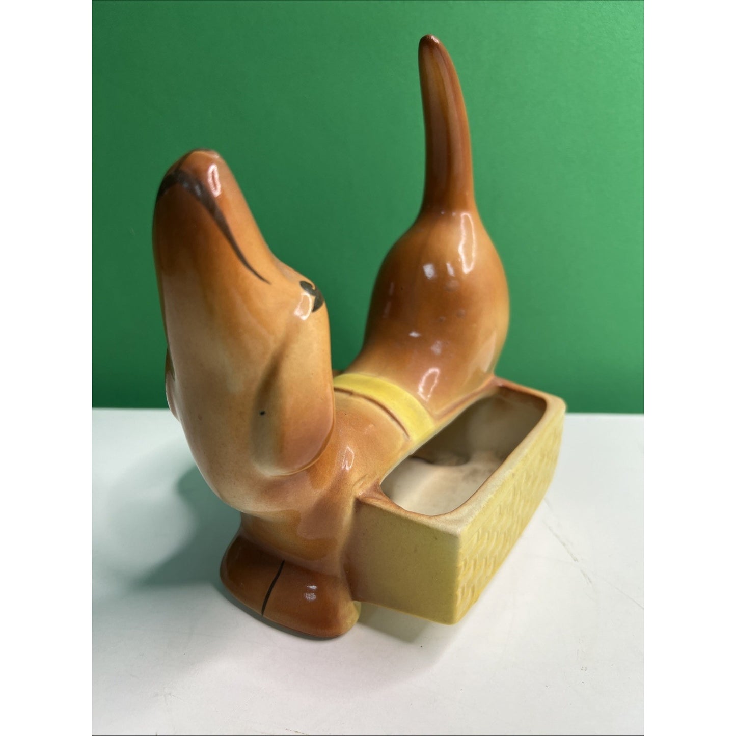 Vintage 1950s A.L. Hirsch Rover Dachshund Ceramic Dresser Caddy Valet Dish