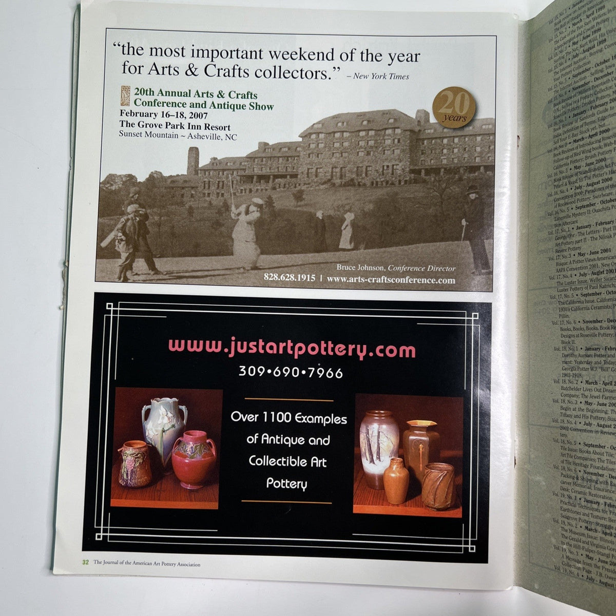Journal of the American Art Pottery Association Nov/Dec 2006 Vol 22 #6 Illustrat