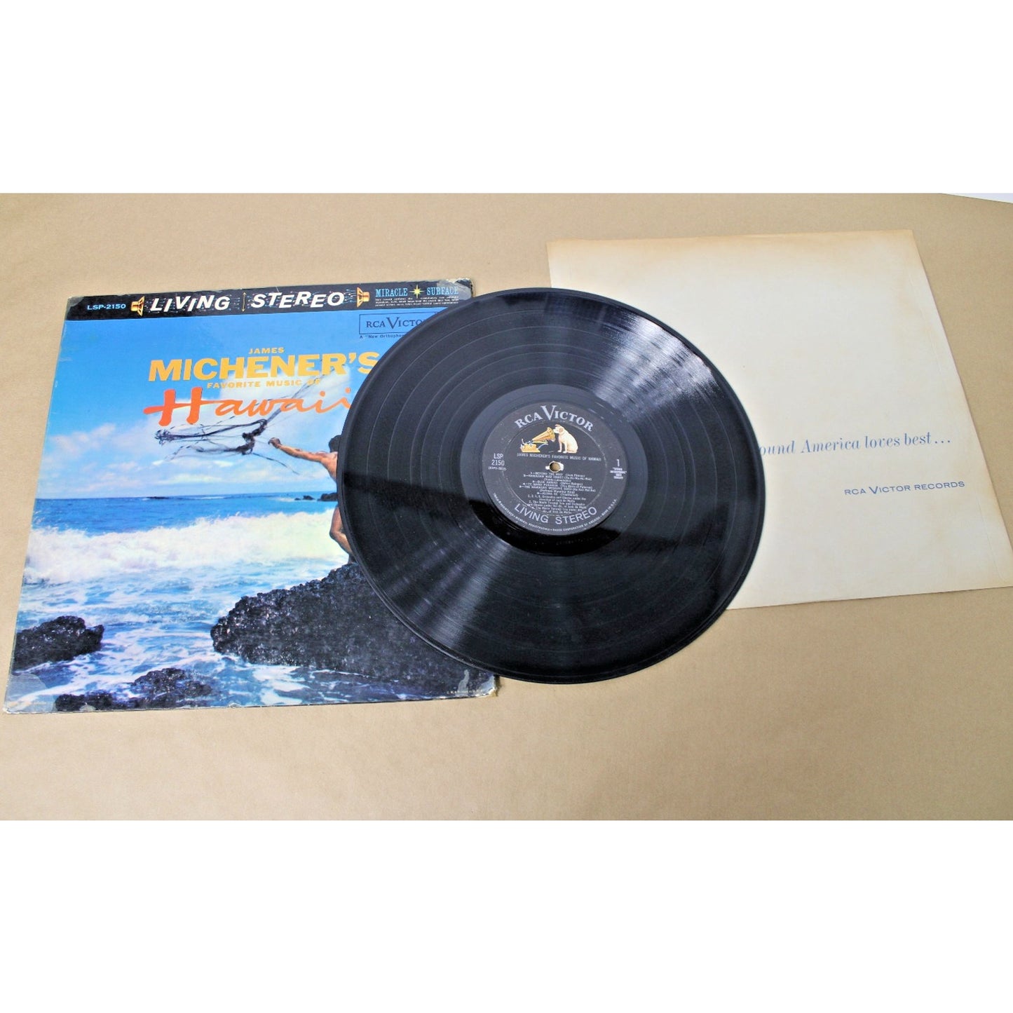 1958 James Michener's Favorite Music of Hawaii Gatefold Cover LP Record LPM-2150