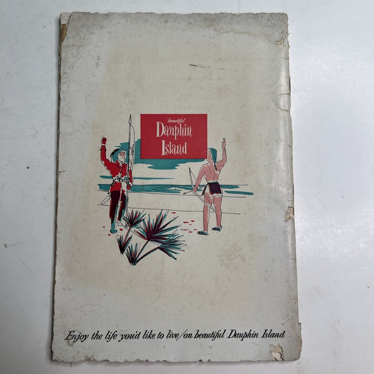 Vintage Booklet History Of Dauphin Island Alabama Mobile 1950’s With Flyer