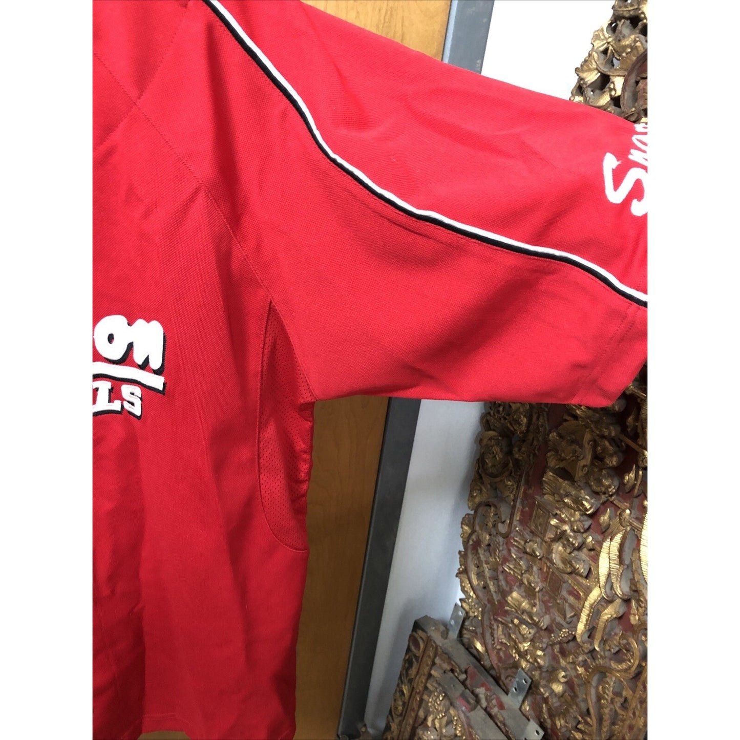 Vintage Snap On Tools Baseball Jersey Red Men's Size L Collectible Button Front