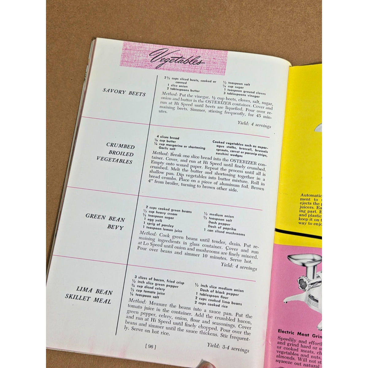 Vintage 1962 Osterizer Custom Blender Recipe Book & Manual - MCM Design