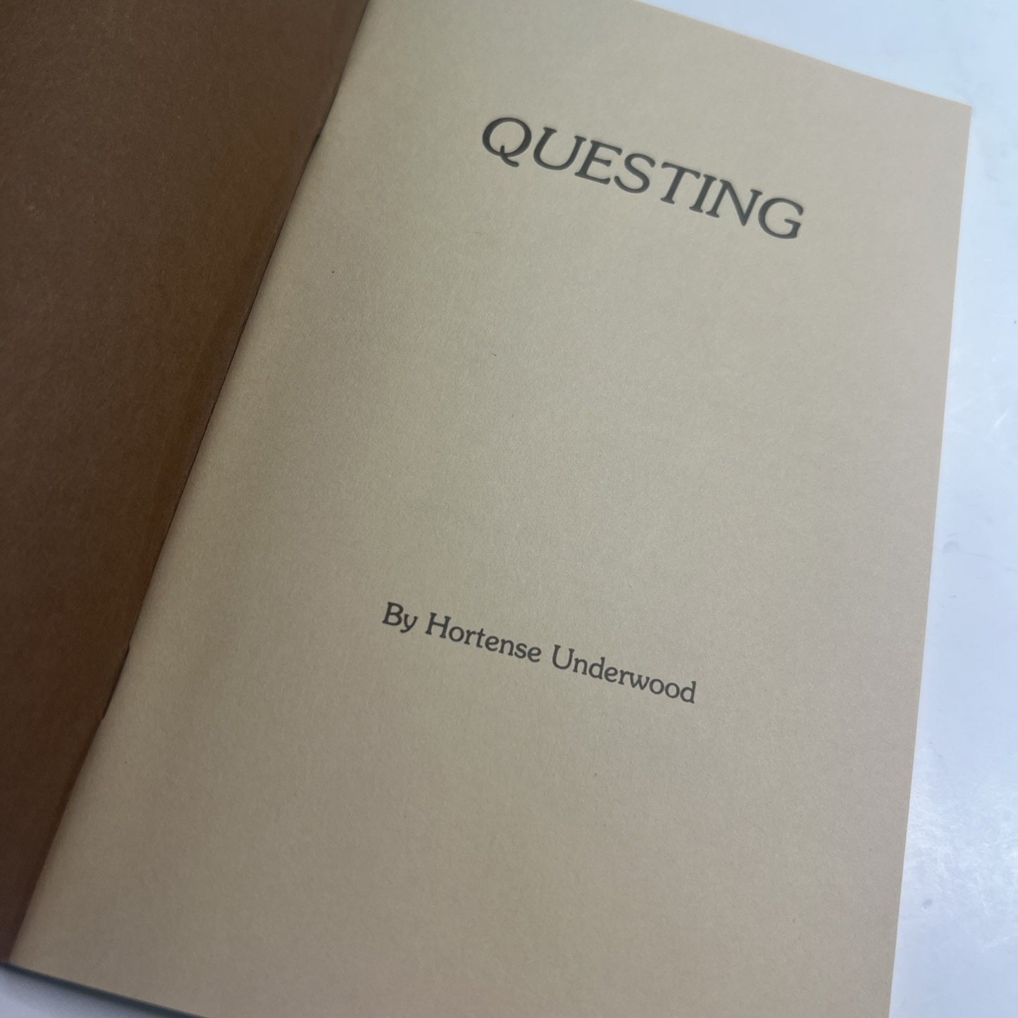 1977 Questing Poetry Booklet by Hortense Underwood