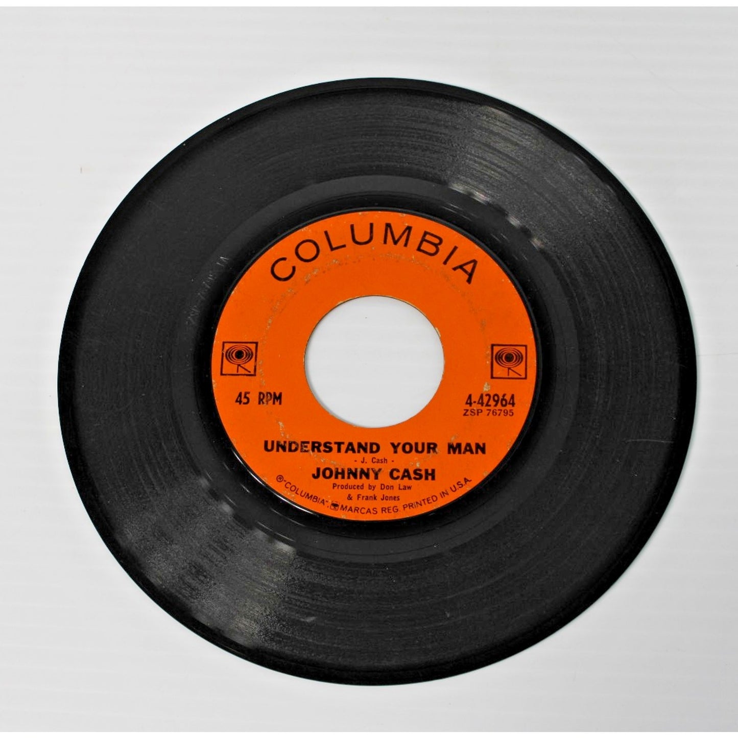 Johnny Cash- Understand Your Man/ Dark As A Dungeon, 7" Vinyl 45 RMP Record 1964