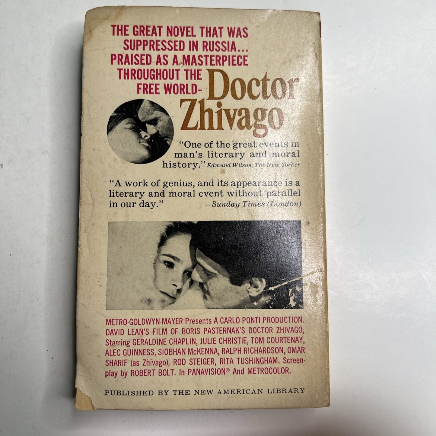 Doctor Zhivago Boris Pasternak 1958 Vintage Signet Classic Novel PB Literature