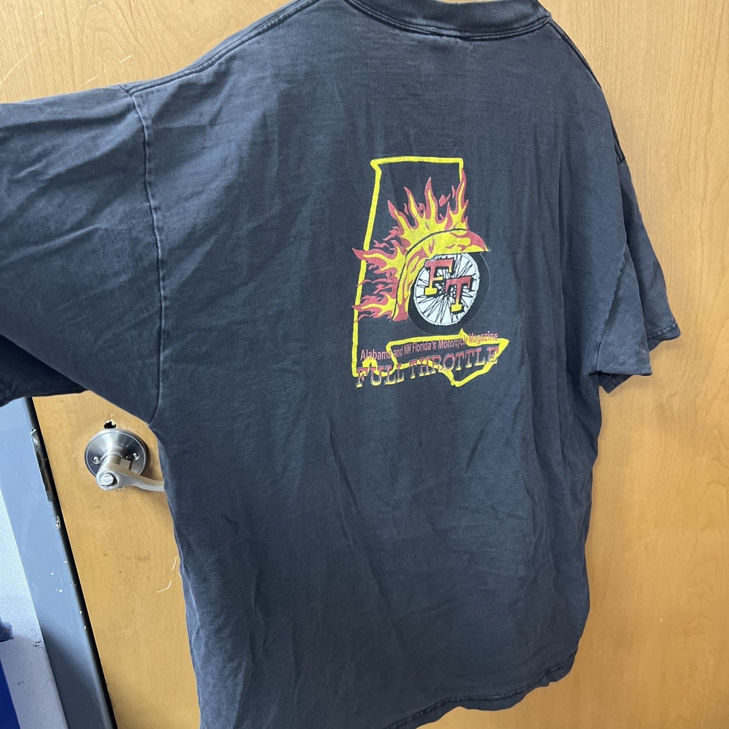 Vintage Full Throttle Motorcycle Magazine Tshirt Black XL Alabama NW Florida