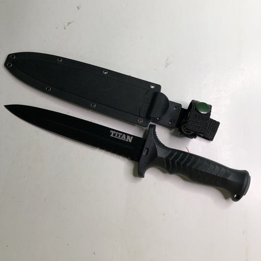 TRS Tactical Survival Knife The Titan 12” Survival Serrated Straight Edge
