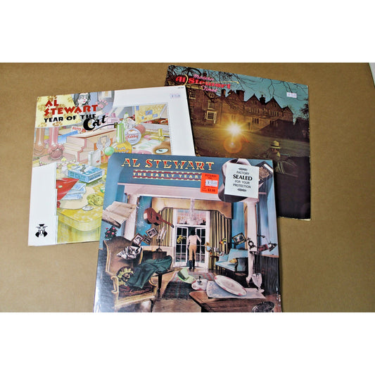 3 Album Lot, Al Stewart Scottish Singer-Songwriter Folk-Rock 1970s, Double Album