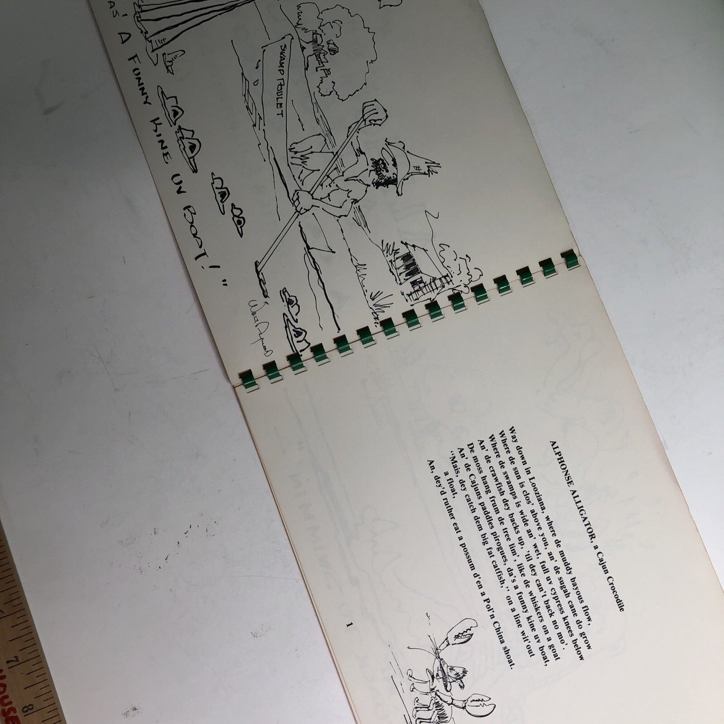 1984 ALPHONSE ALLIGATOR by Walt Aymond Author & Illustrator Signed Louisiana