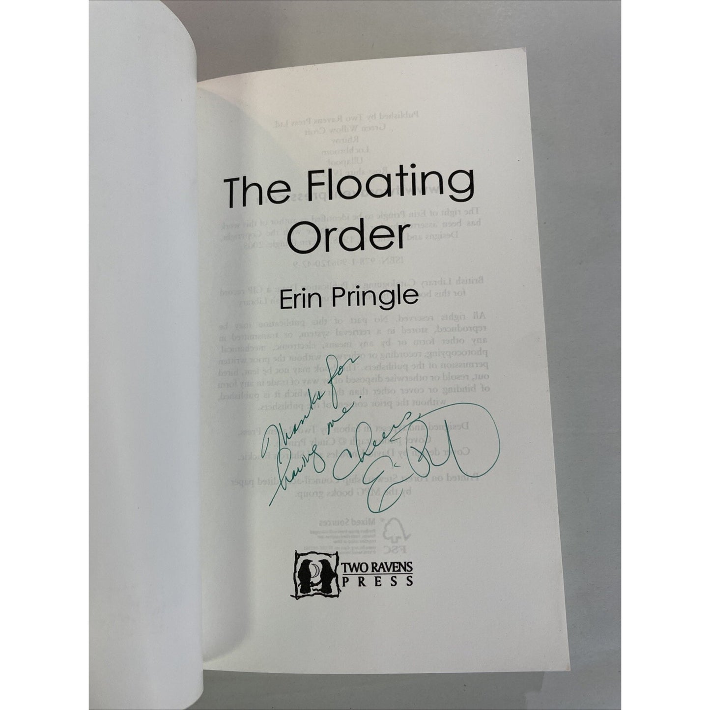 The Floating Order by Erin Pringle (2009, Trade Paperback)