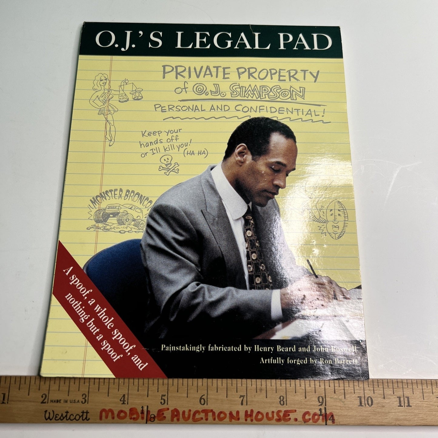 O.J.'s Legal Pad Book 1995 Humor Parody Vintage O.J. Simpson