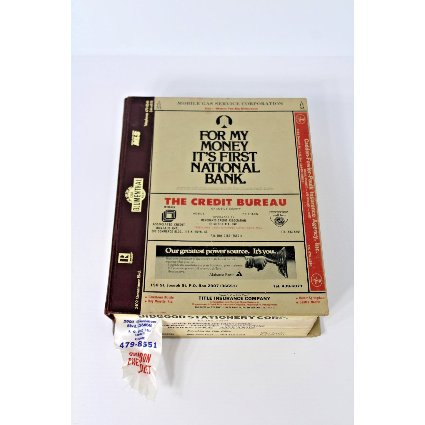 1978 R. L. Polk Mobile County Alabama City Directory Advertising History AL