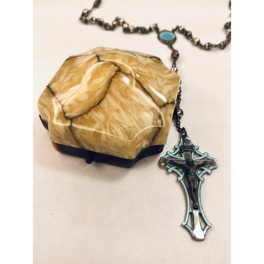 Nazzareno Bercetti Articoli Religiosi Sterling Antique Rosary