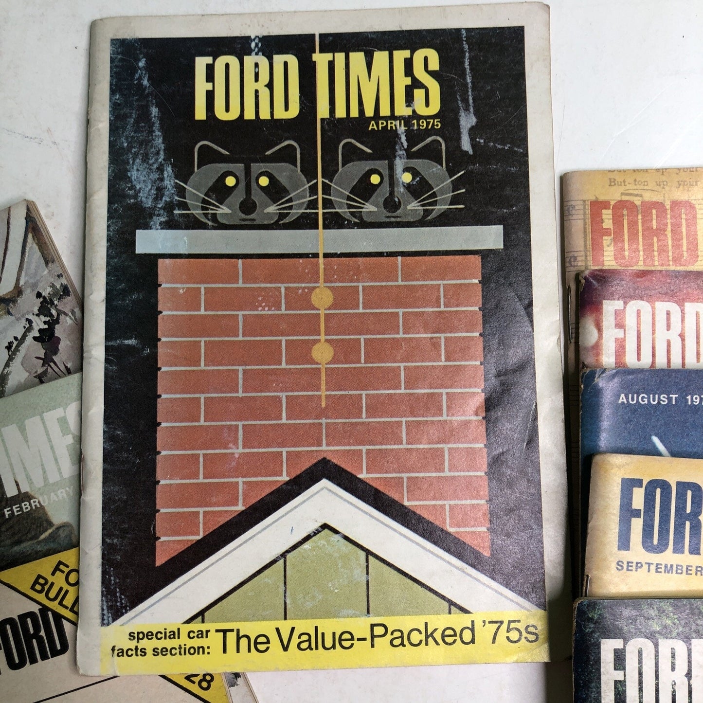 Lot Of 10 FORD TIMES MAGAZINE COLLECTION 1975 (1), 1979 (6), 1980 (3)