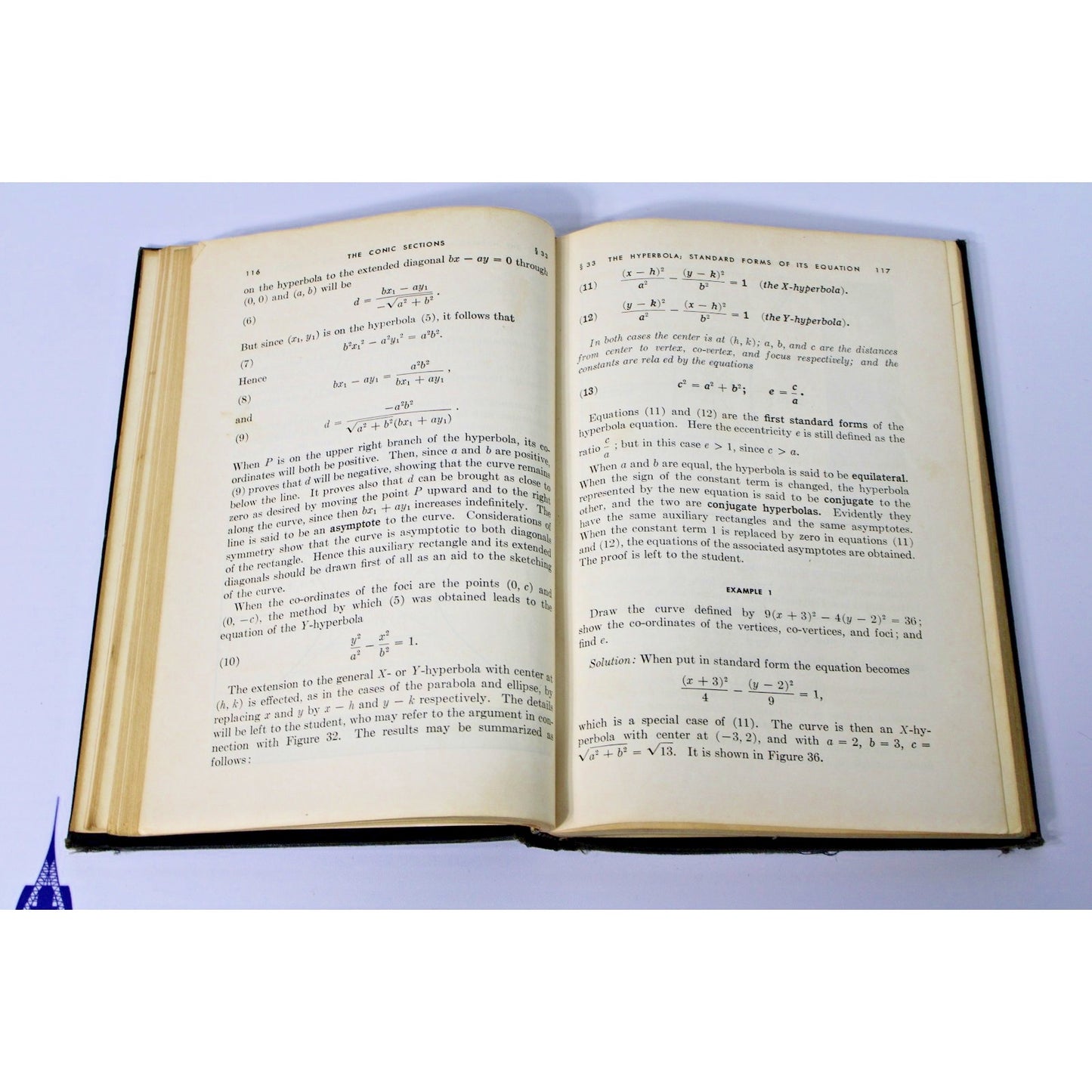 Analytic Geometry Underwood & Sparks Texas Technological College 2nd Ed HC 1956