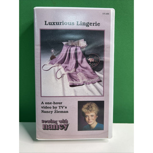 1992 LUXURIOUS LINGERIE Sewing With Nancy Zieman VHS Sewing Instructional Video