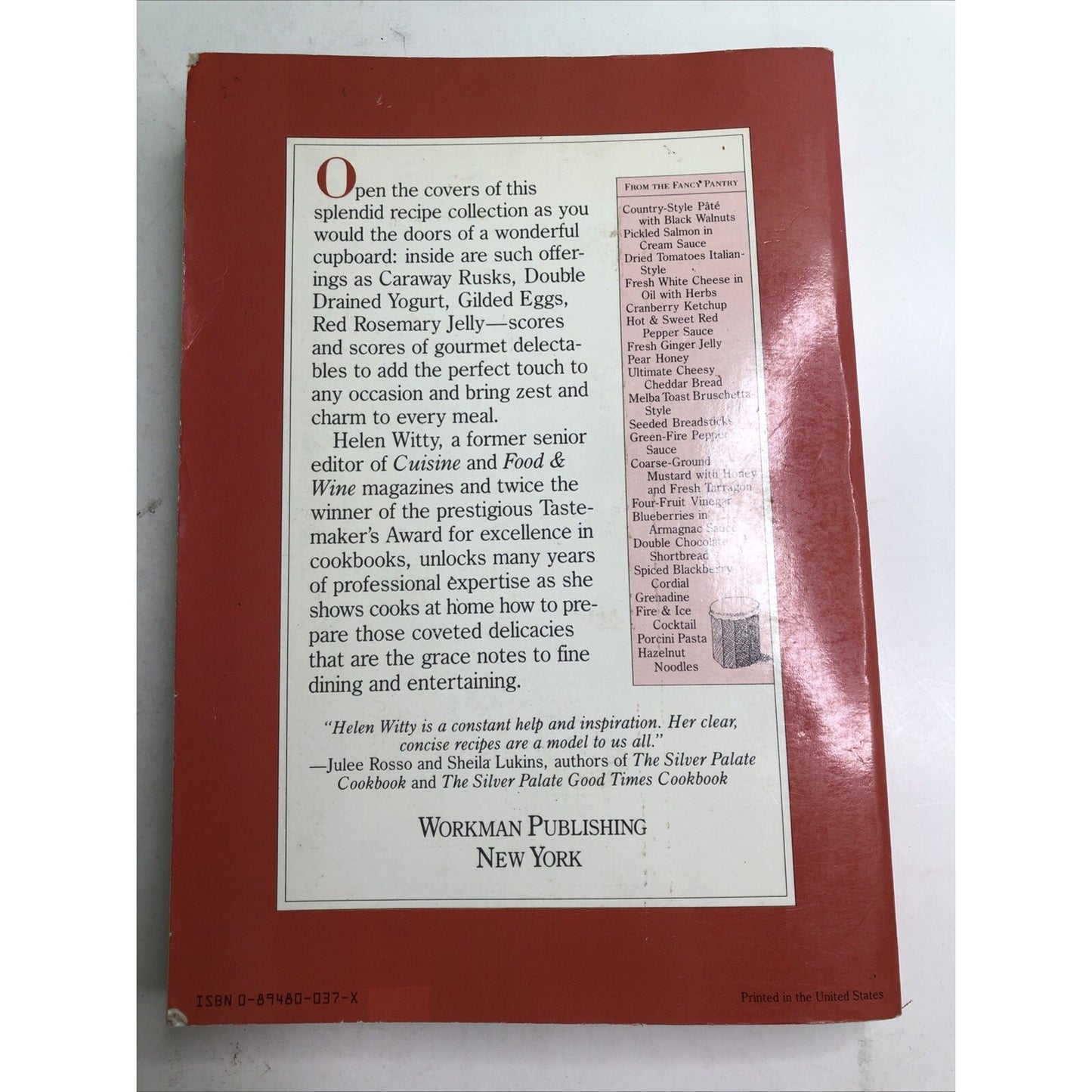Fancy Pantry by Helen Witty PB 1986 Fine Dining Entertaining Recipes Illustrated