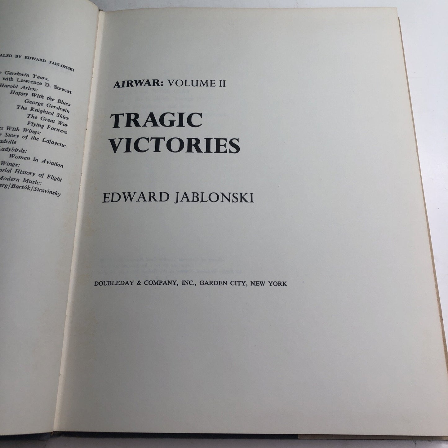 Tragic Victories The Evolution Of Air Power WWII Edward Jablonski HC DJ Illustra