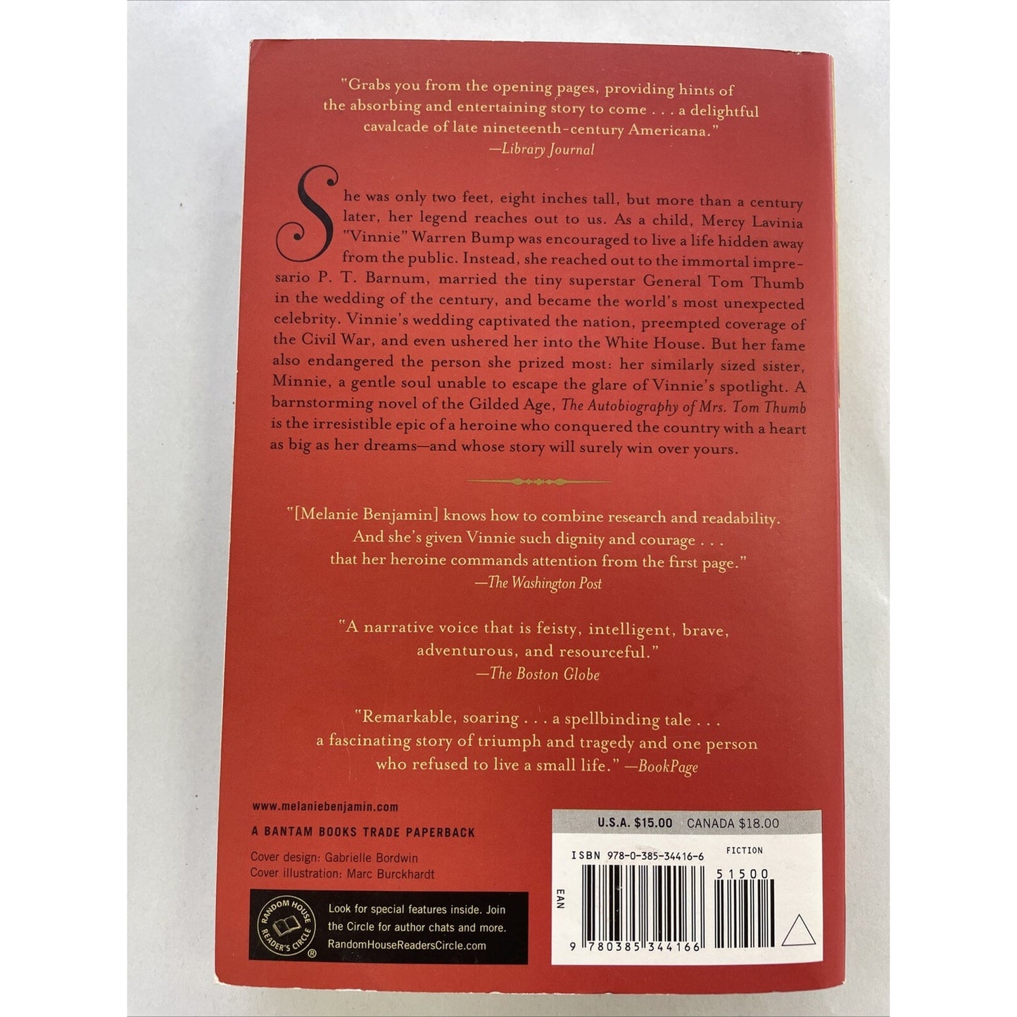 The Autobiography of Mrs. Tom Thumb : A Novel by Melanie Benjamin AUTHOR SIGNED