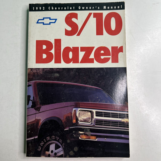 1992 CHEVROLET S-10 BLAZER OWNERS MANUAL GOOD CONDITION
