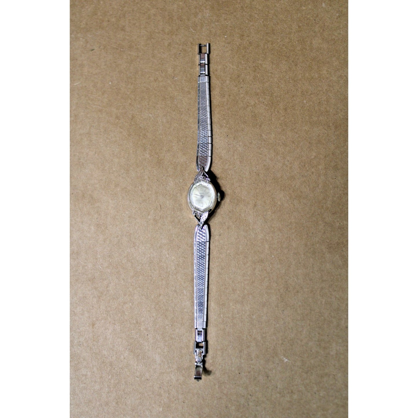 Vintage 1950s Ladies Gruen Bracelet Watch with Diamond Accents for Parts/ Repair