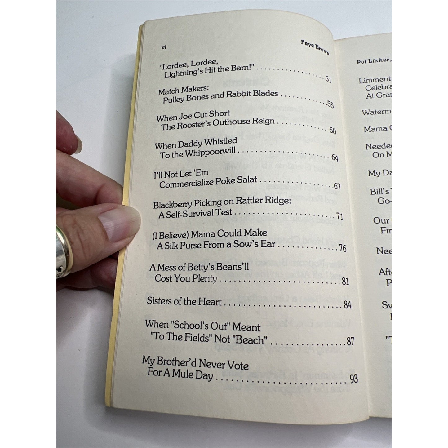 Pot Likker, Pulley Bones, and Pea Vine Hay by Faye Brown 1987 PB Alabama Author