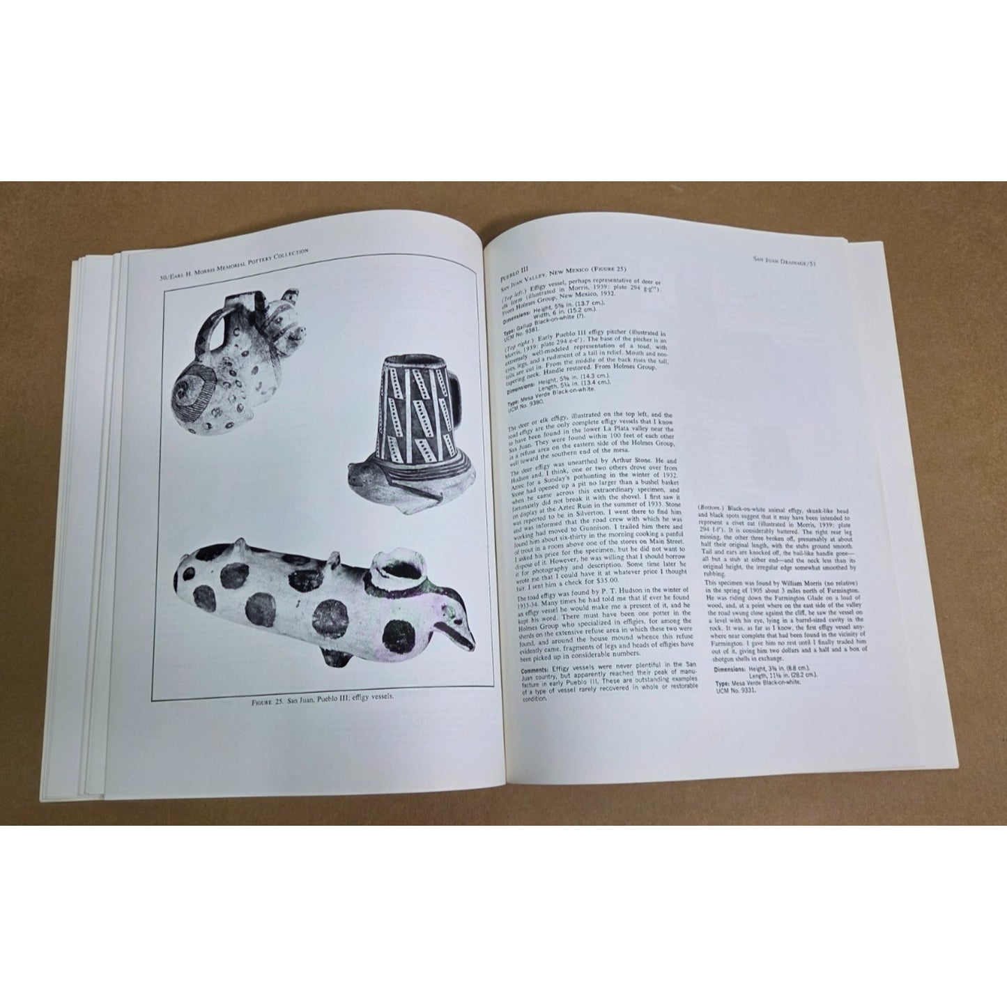 Vintage Anasazi Pottery 1988 Reference – Earl H. Morris Collection – SW Art