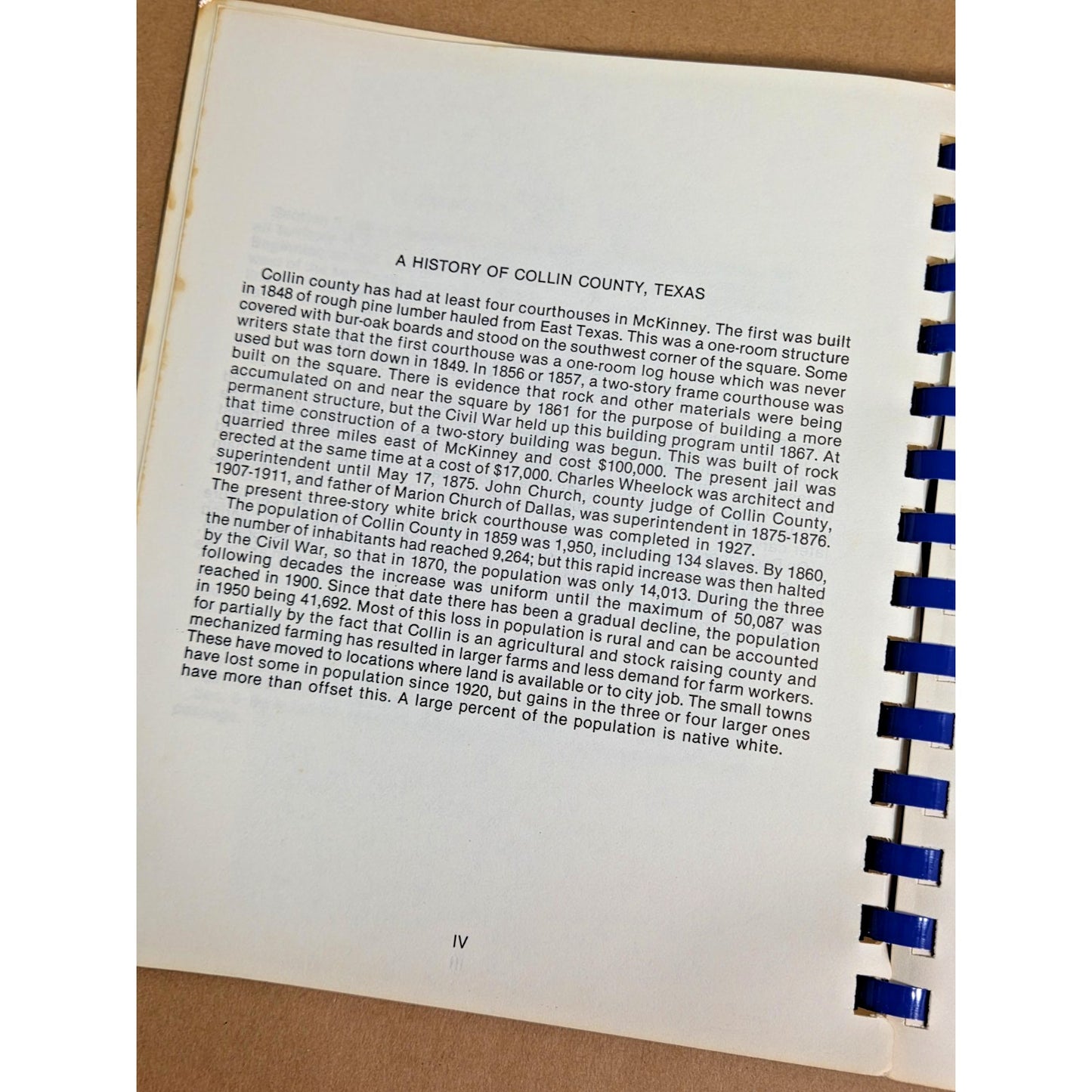 1986 Collin County Texas Sesquicentennial Courthouse Cookbook - Vintage Texana