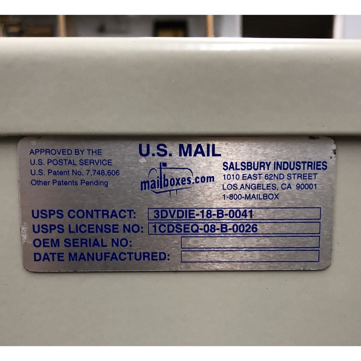 Salsbury Industries Mailbox 8 Slots Private Access Outgoing With Stand