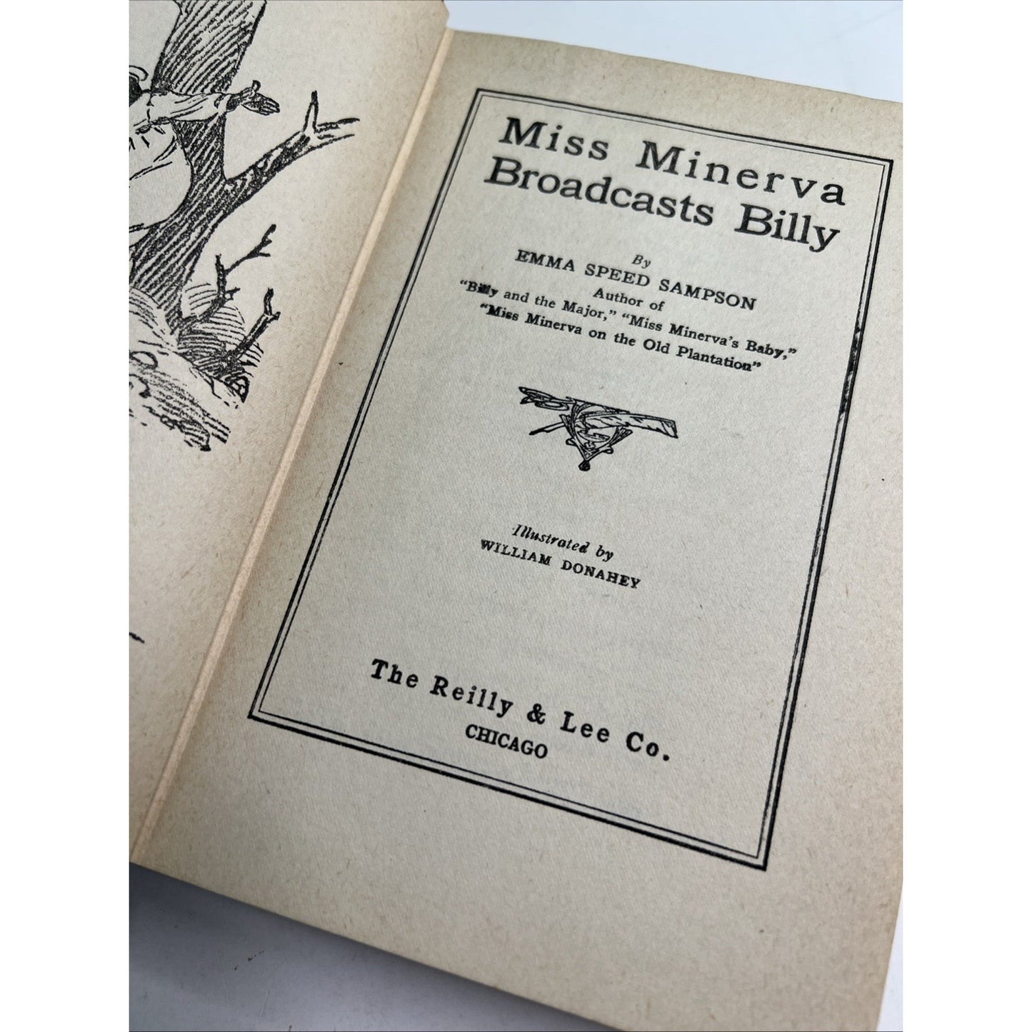 1925 1st Edition HC MISS MINERVA BROADCASTS BILLY by Emma Speed Sampson Illus.