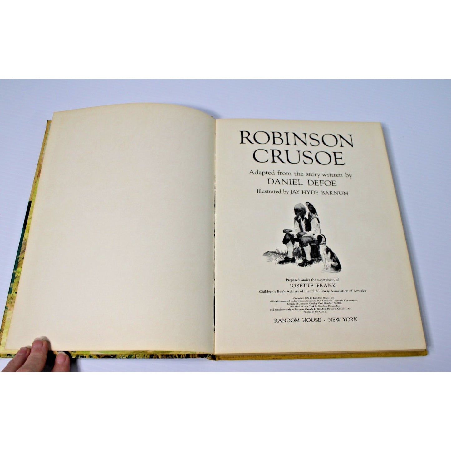 The Story of Robinson Crusoe Random House Hardcover Illustrated Book 1952