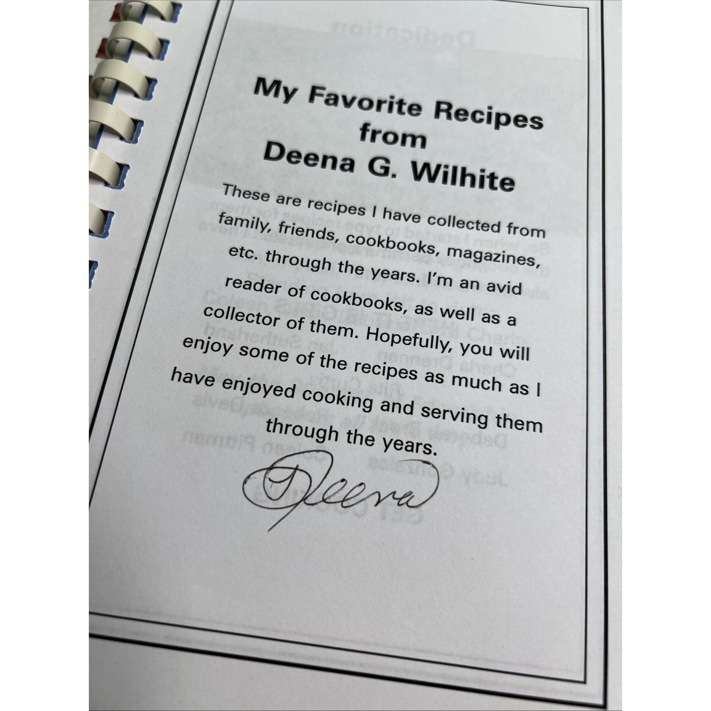 2012 SIGNED Deena G. Wilhite Cookbook Magnolia Texas