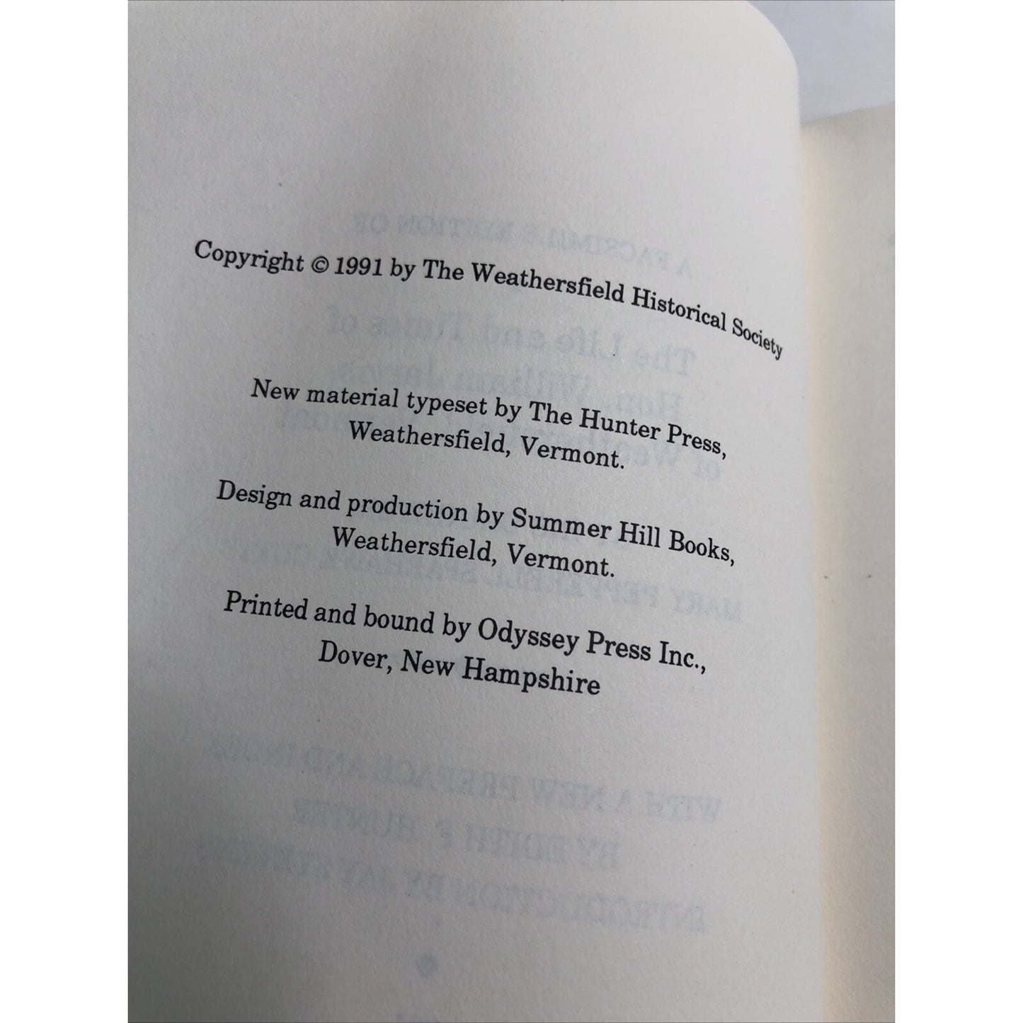 The Life and Times of Hon. William Jarvis of Weathersfield, Vermont 1991 CUTTS