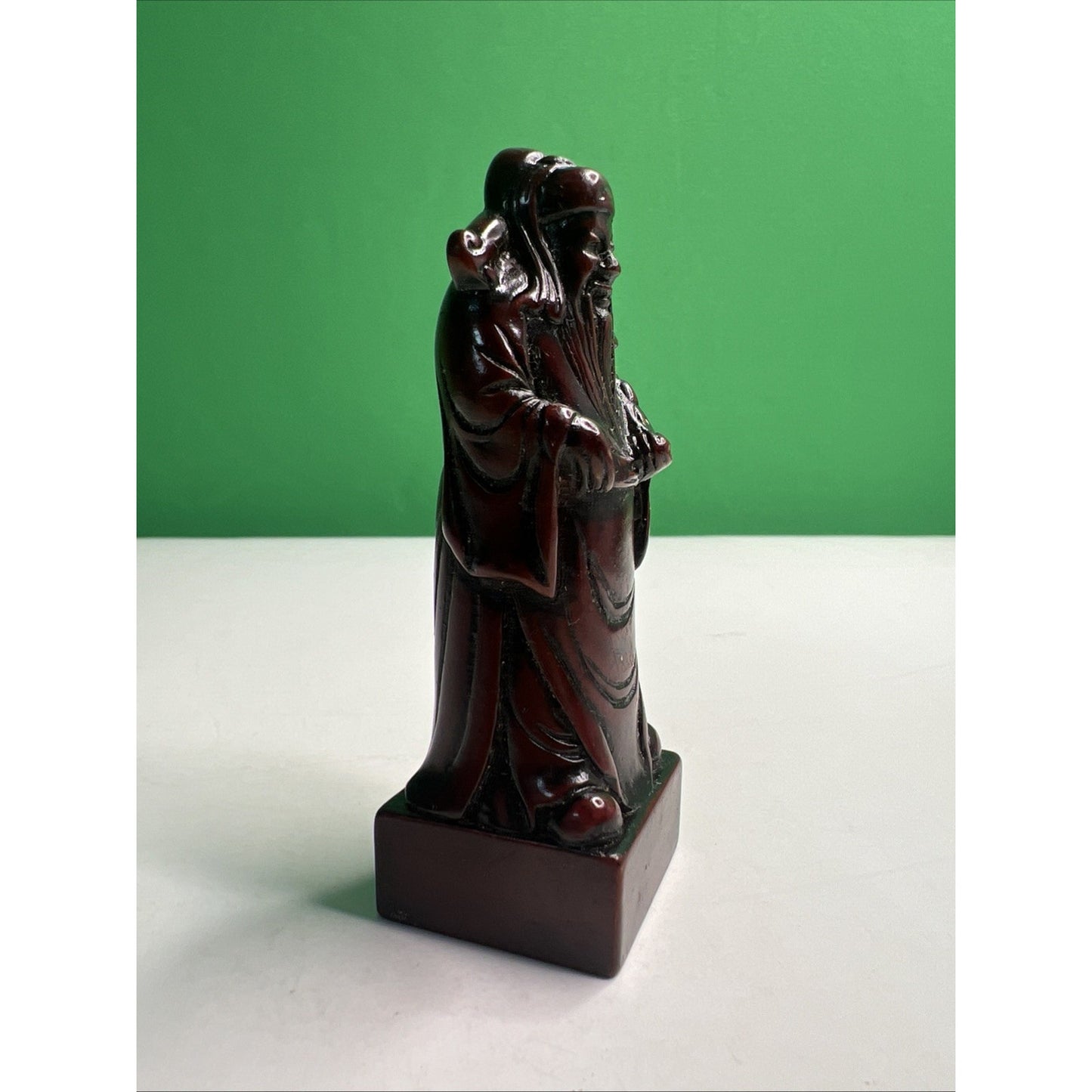 Vintage Chinese Chess King Replacement Piece Dark Red Soapstone