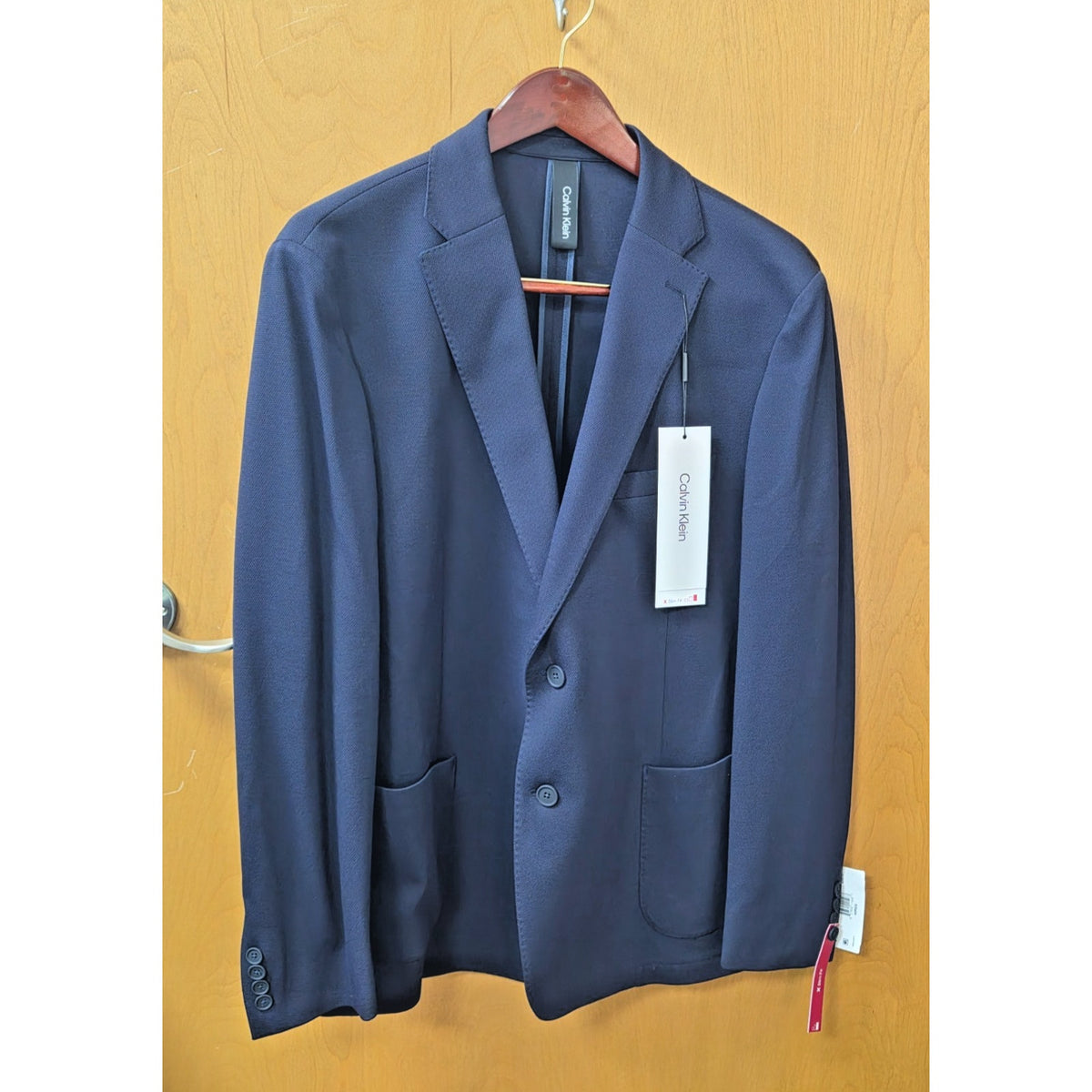 NWT Calvin Klein Slim Fit Navy Mesh Knit Member Blazer Sport Coat Jacket 48R