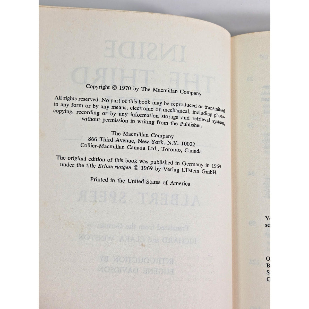 Vintage WWII Historical Book Lot Speer Hitler First Edition English Translation