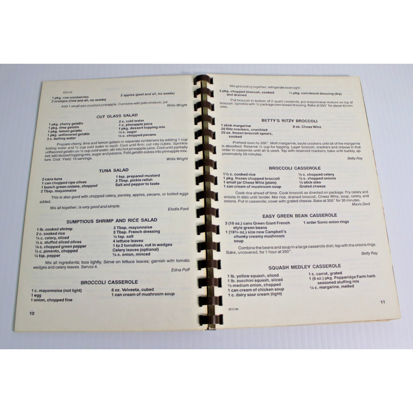 Vintage 1989 Jefferson County Sheriff's Dept Treasured Recipes Cookbook