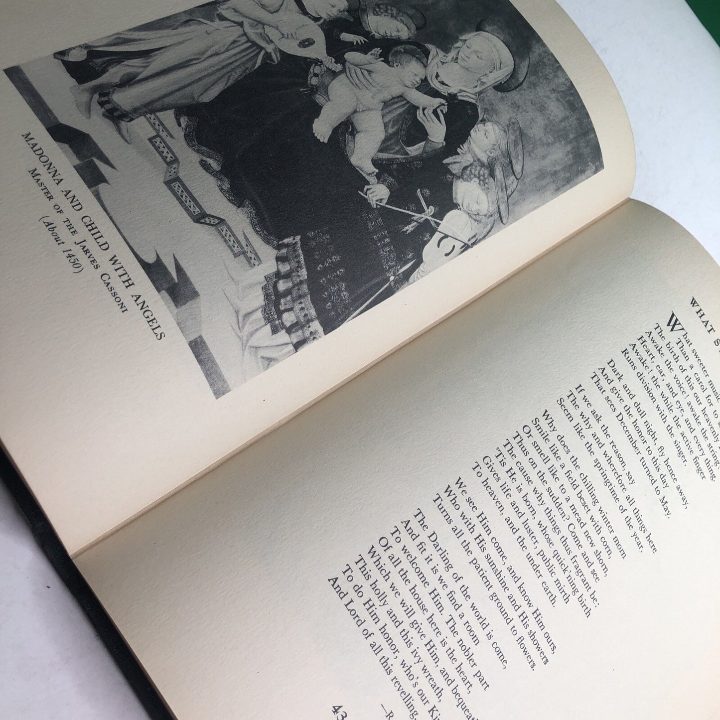 1947 Christmas Anthology Of Poetry & Painting Vivian Campbell Illustrated HC DJ