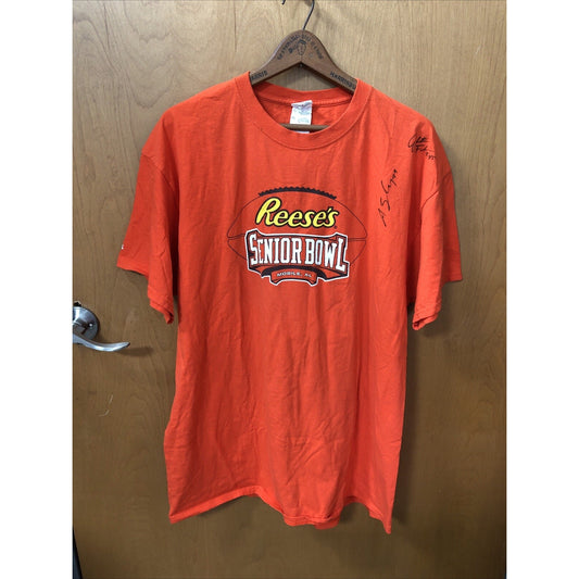Player Signed Reese’s Senior Bowl Tshirt XL Two Signatures Shirt Mobile Alabama