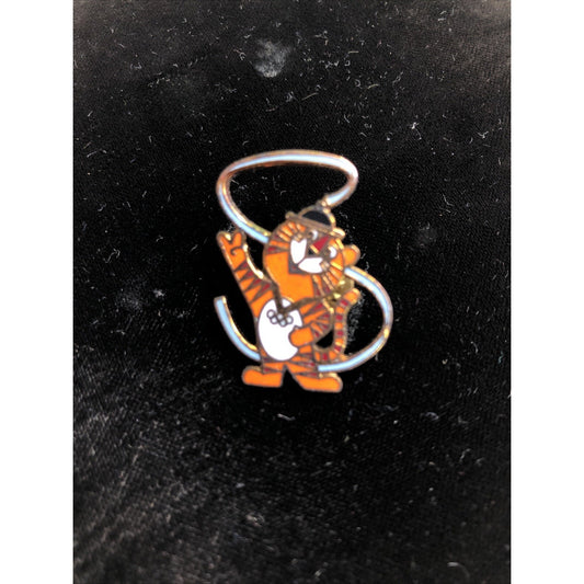 Vintage 1988 Olympics Seoul Hodori The Tiger Mascot Enamel Pin SLOOC